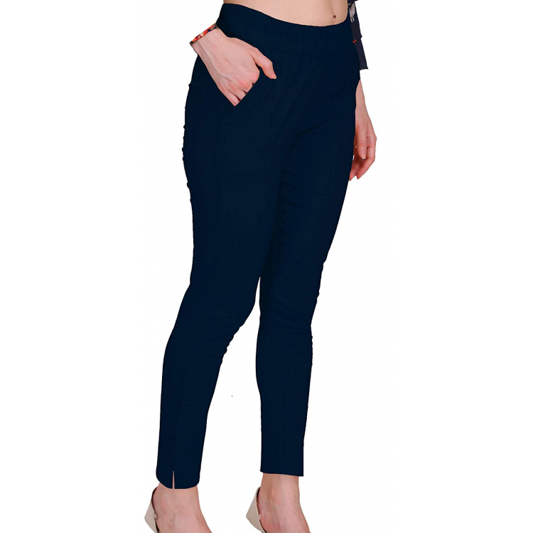 Buy Clora Navy Blue Hem Design Silk Trouser Online at Best Price  Clora  Creation
